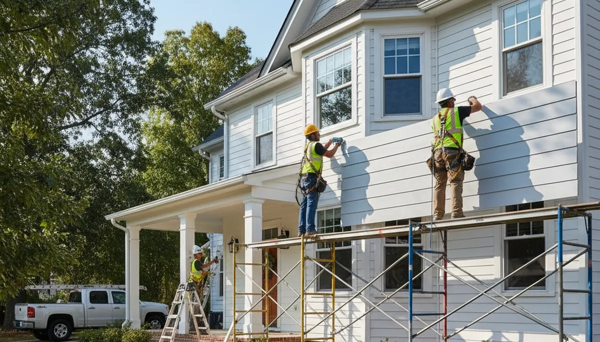 Vinyl siding installation in Greenville, NC for a local home exterior upgrade