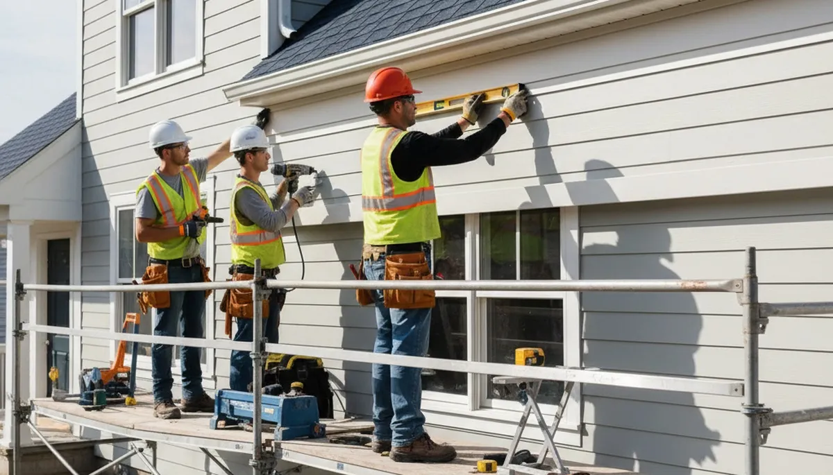 Vinyl siding installation on a Greenville, NC home by FX Remodeling & Exteriors