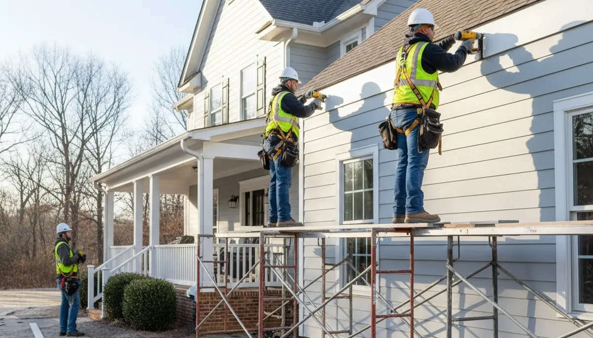Vinyl siding installation service in Greenville, NC for residential home exterior improvement